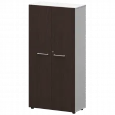 Шкаф высокий закрытый СМШ48F(Б) Дуб венге/Белый 792x380x1595 Кортез
