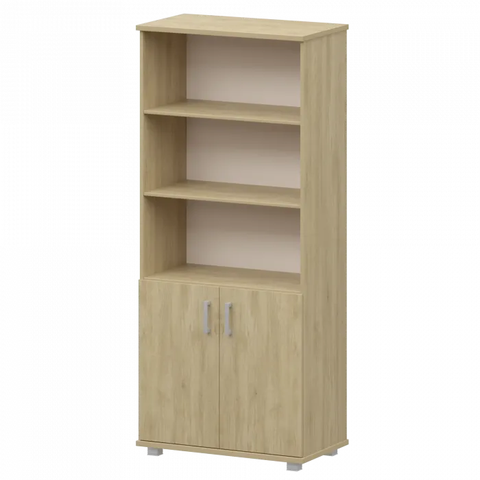 Стеллаж высокий полузакрытый "НТ-580;НТ-600.2" Баттл Рок 800x445x2050 Аргентум