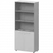 Шкаф высокий закрытый с стеклом СМШ58.28F.38S(Б) Белый 792x380x1990 Кортез