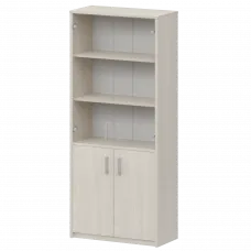 Шкаф комбинированный с прозрачным стеклом А-310/А-стл310пр Ясень шимо 770x365x2000 Арго