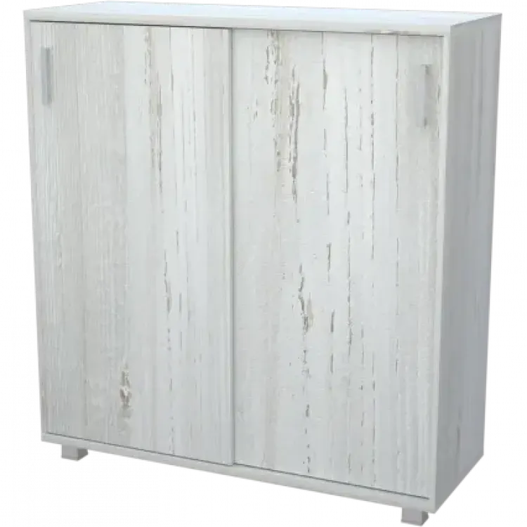 Стеллаж с раздвижными дверями НТ-412 Сосна винтер 1200x445x1280 Аргентум