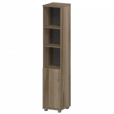 Стеллаж высокий узкий полузакрытый "НТ-540;НТ-600" Дуб сафари 400x445x2050 Аргентум