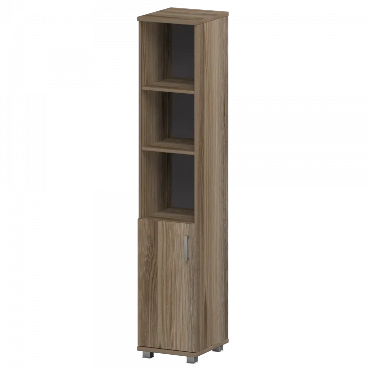 Стеллаж высокий узкий полузакрытый "НТ-540;НТ-600" Дуб сафари 400x445x2050 Аргентум