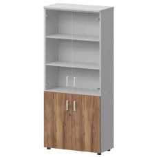 Шкаф СМШ-58ДС Тип1 Белый/Таксония 792x380x1990 Смарт