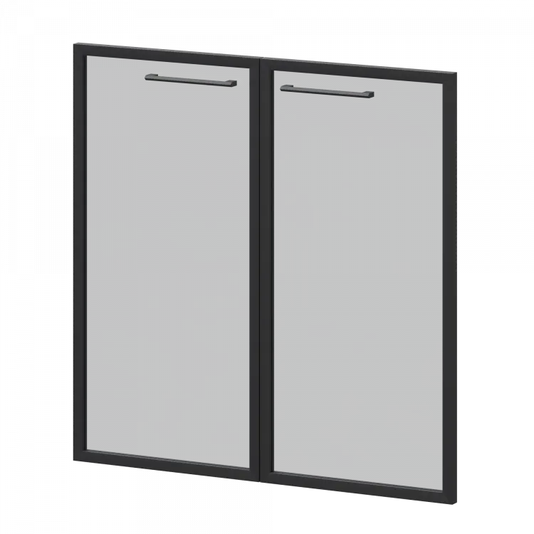 Фасады рамочные стеклянные KZF-28RS(Ч) Тонированный 784x20x780 Кортез