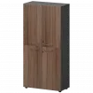 Шкаф высокий закрытый СМШ48.2.28F Темный шимо/Графит 792x380x1595 Кортез