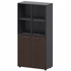 Шкаф высокий комб. СМШ48.28F.28RS Дуб венге/Графит 792x380x1595 Кортез