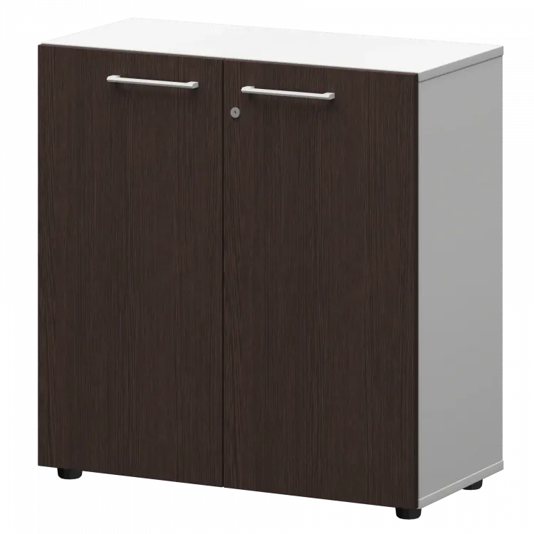 Шкаф низкий закрытый СМШ28F(Б) Дуб венге/Белый 792x380x811 Кортез