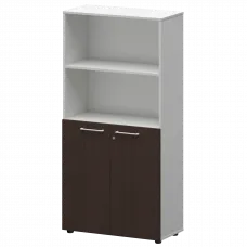 Шкаф высокий полузакрытый СМШ48.28F(Б) Дуб венге/Белый 792x380x1595 Кортез