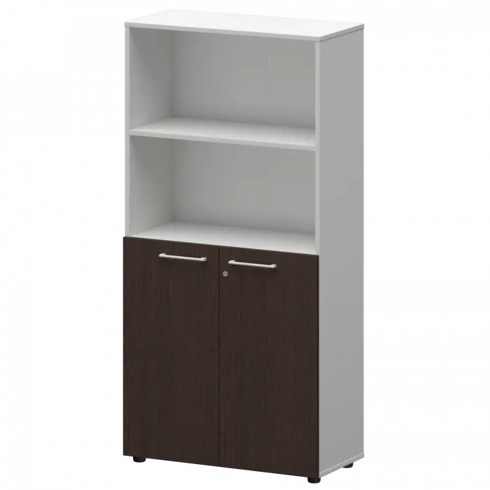 Шкаф высокий полузакрытый СМШ48.28F(Б) Дуб венге/Белый 792x380x1595 Кортез