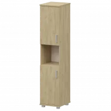 Стеллаж высокий узкий полузакрытый "НТ-540;НТ-600;НТ-600" Баттл Рок 400x445x2050 Аргентум