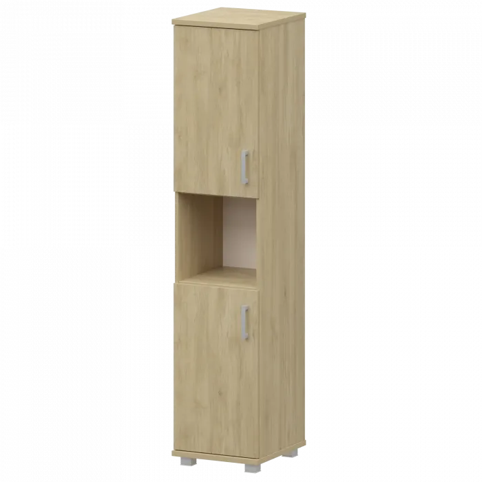 Стеллаж высокий узкий полузакрытый "НТ-540;НТ-600;НТ-600" Баттл Рок 400x445x2050 Аргентум