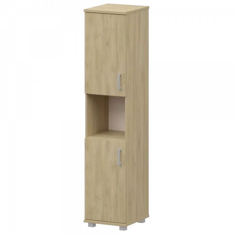 Стеллаж высокий узкий полузакрытый "НТ-540;НТ-600;НТ-600" Баттл Рок 400x445x2050 Аргентум