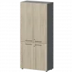 Шкаф высокий закрытый СМШ58.28F.38V(Ч) Кронберг/Графит 792x380x1990 Кортез