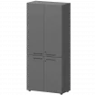 Шкаф высокий закрытый СМШ58.28F.38V(Ч) Графит 792x380x1990 Кортез