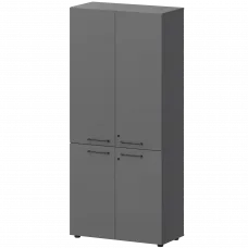 Шкаф высокий закрытый СМШ58.28F.38V(Ч) Графит 792x380x1990 Кортез