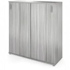 Стеллаж с раздвижными дверями НТ-412 Лиственница 1200x445x1280 Аргентум