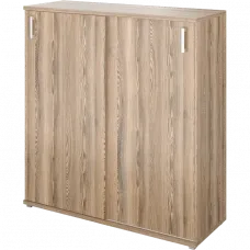 Стеллаж с раздвижными дверями НТ-412 Дуб сафари 1200x445x1280 Аргентум