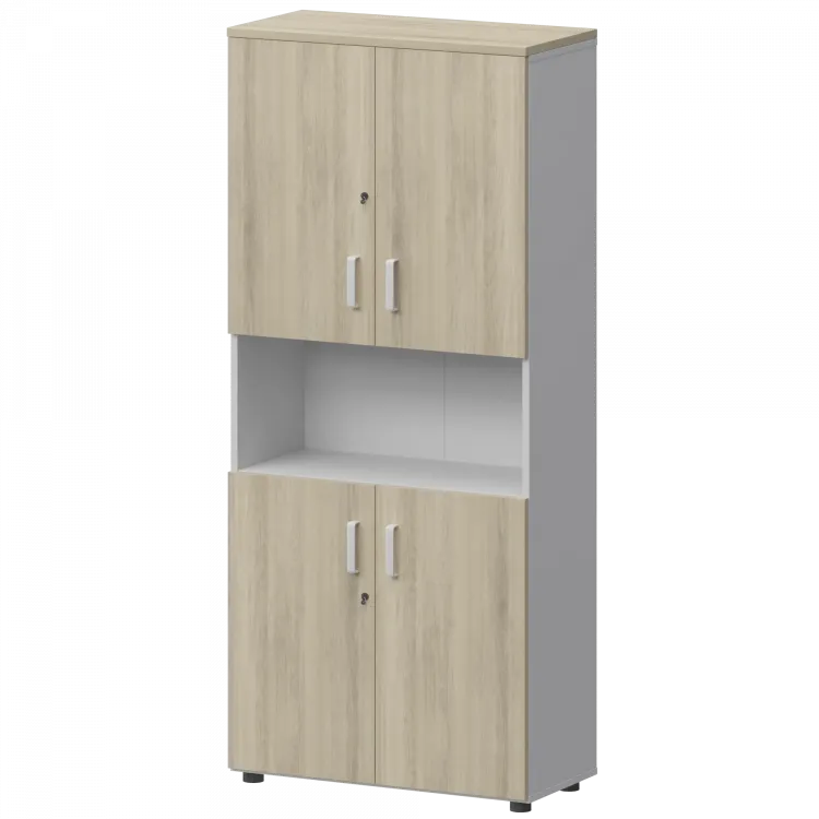 Шкаф СМШ-58Д4 Тип2 Белый/Кронберг 792x380x1990 Смарт