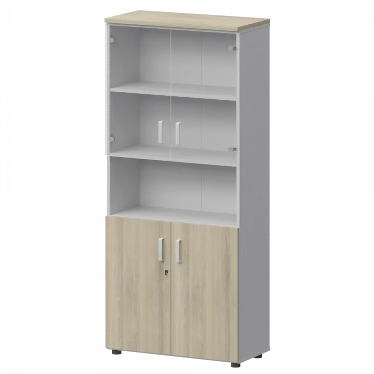 Шкаф СМШ-58Д2С2 Тип2 Белый/Кронберг 792x380x1990 Смарт