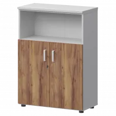 Шкаф СМШ-38Д2 Тип1 Белый/Таксония 792x380x1215 Смарт