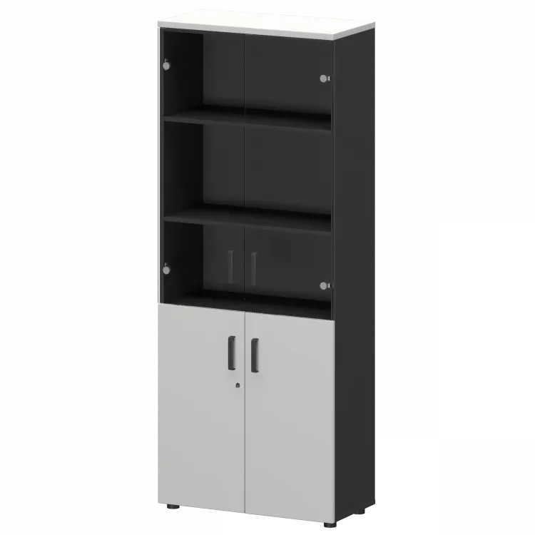 Шкаф СМШ-58ДС Тип2 Графит/Белый 792x380x1990 Смарт