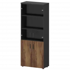 Шкаф СМШ-58ДС Тип1 Графит/Таксония 792x380x1990 Смарт