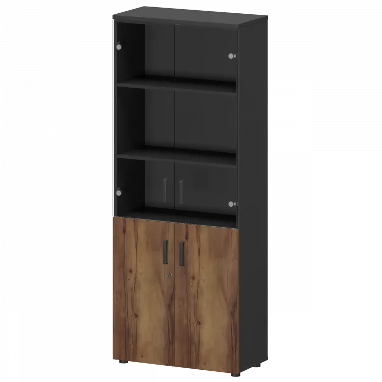 Шкаф СМШ-58ДС Тип1 Графит/Таксония 792x380x1990 Смарт