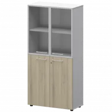 Шкаф высокий комб. СМШ48.28F.28RS(Б) Кронберг/Белый 792x380x1595 Кортез