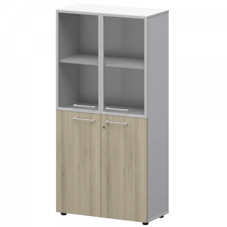 Шкаф высокий комб. СМШ48.28F.28RS(Б) Кронберг/Белый 792x380x1595 Кортез