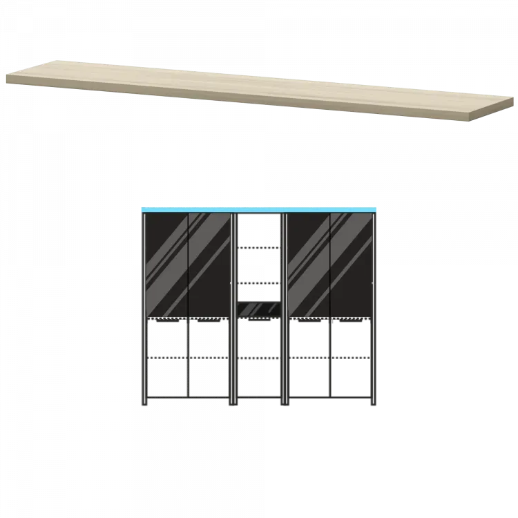 Топ КТ-75.38 Кронберг 2180x441x38 Акцент