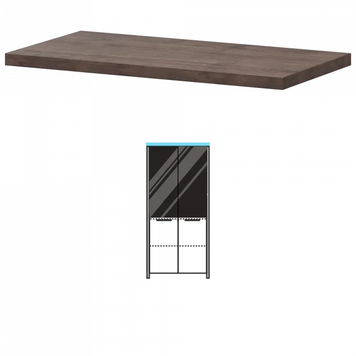 Топ КТ-73.38 Дуб апрель 858x440x38 Акцент