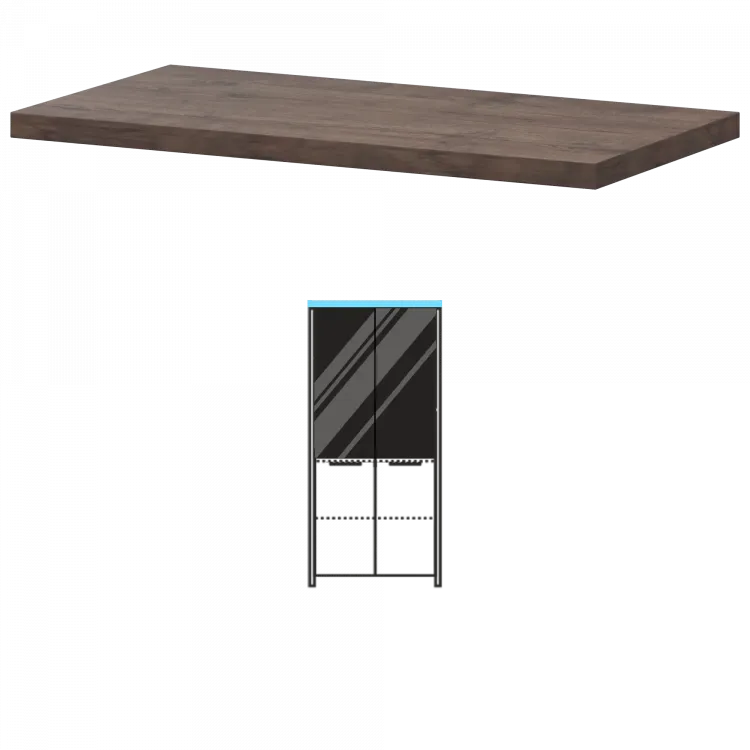 Топ КТ-73.38 Дуб апрель 858x440x38 Акцент