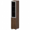 Стеллаж комбинированный узкий с стеклянным фасадом в алюминиевой раме правый К-932,К-936,К-940,КФ-936,КФ-939 Лагос 360x420x2000 Приоритет