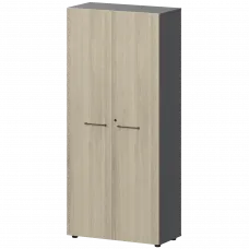 Шкаф высокий закрытый СМШ58F(Ч) Кронберг/Графит 792x380x1990 Кортез