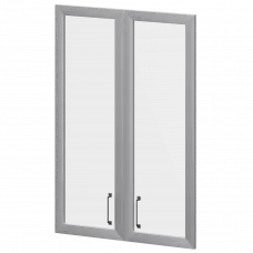 Двери стеклянные в алюминиевой раме К-981.СР.Ф Дуб венге 712x20x1165 Приоритет