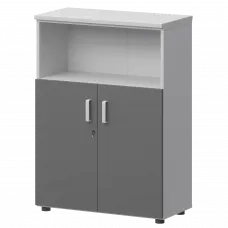 Шкаф СМШ-38Д2 Тип1 Белый/Графит 792x380x1215 Смарт