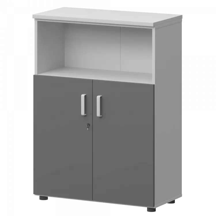 Шкаф СМШ-38Д2 Тип1 Белый/Графит 792x380x1215 Смарт