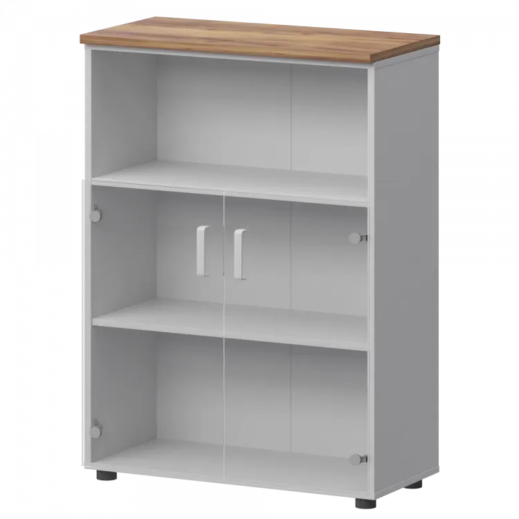 Шкаф СМШ-38С2 Белый/Таксония 792x380x1215 Смарт