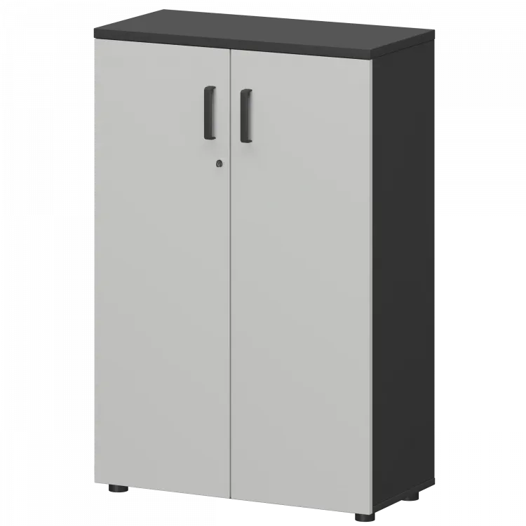 Шкаф СМШ-38Д Тип1 Графит/Белый 792x380x1215 Смарт