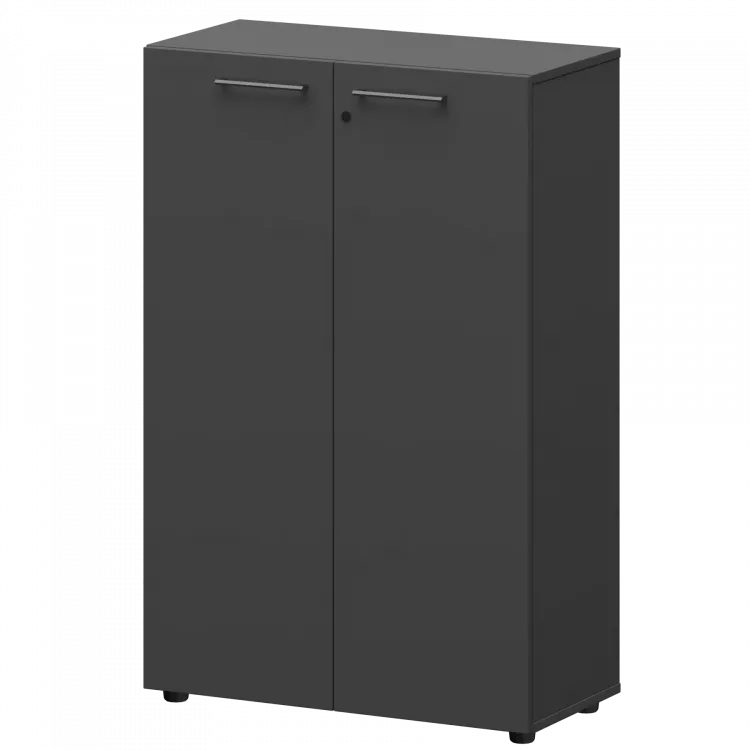 Шкаф средний закрытый СМШ38F Графит 792x380x1190 Кортез