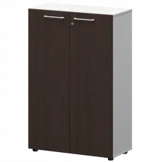 Шкаф средний закрытый СМШ38F(Б) Дуб венге/Белый 792x380x1190 Кортез