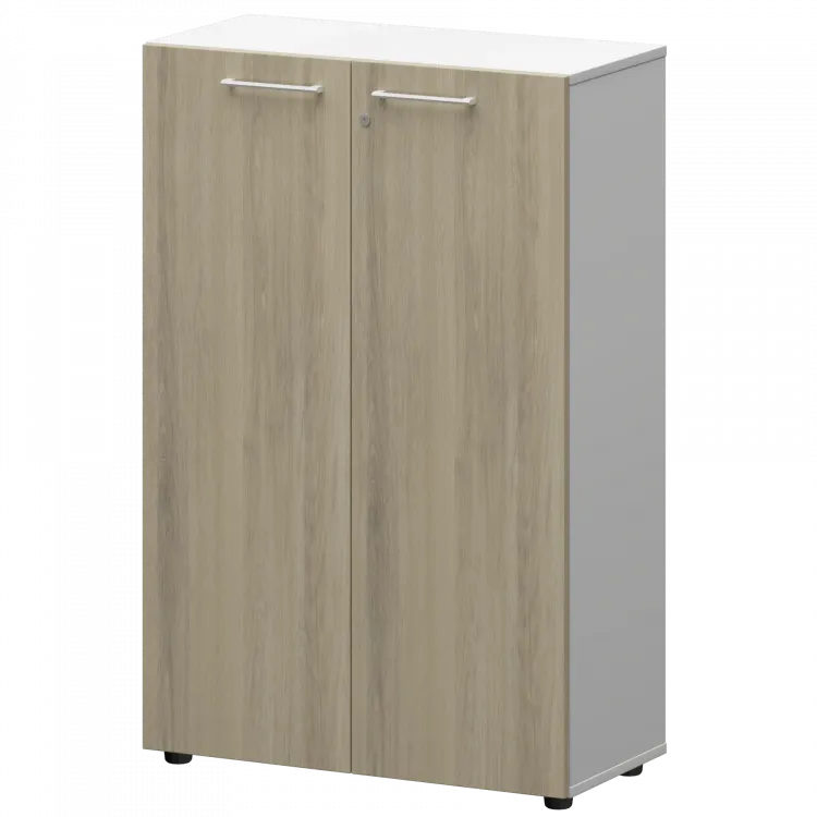 Шкаф средний закрытый СМШ38F(Б) Кронберг/Белый 792x380x1190 Кортез