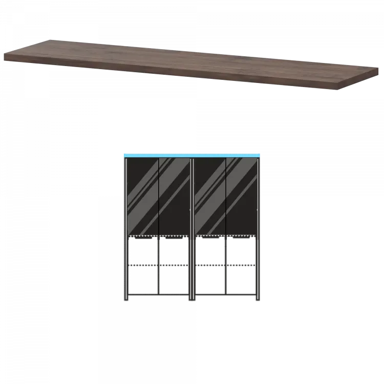 Топ КТ-74.38 Дуб апрель 1414x440x38 Акцент
