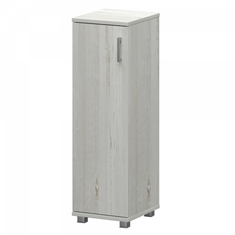 Стеллаж низкий узкий закрытый "НТ-440;НТ-601" Сосна винтер 400x445x1280 Аргентум