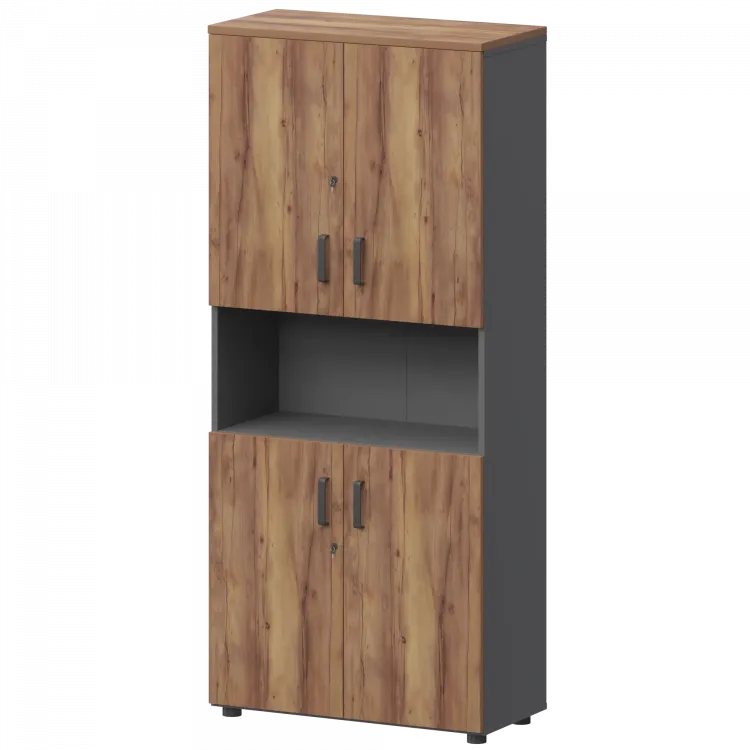 Шкаф СМШ-58Д4 Тип2 Графит/Таксония 792x380x1990 Смарт