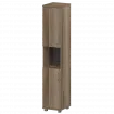 Стеллаж высокий узкий полузакрытый "НТ-540;НТ-600;НТ-600" Дуб сафари 400x445x2050 Аргентум