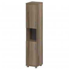 Стеллаж высокий узкий полузакрытый "НТ-540;НТ-600;НТ-600" Дуб сафари 400x445x2050 Аргентум