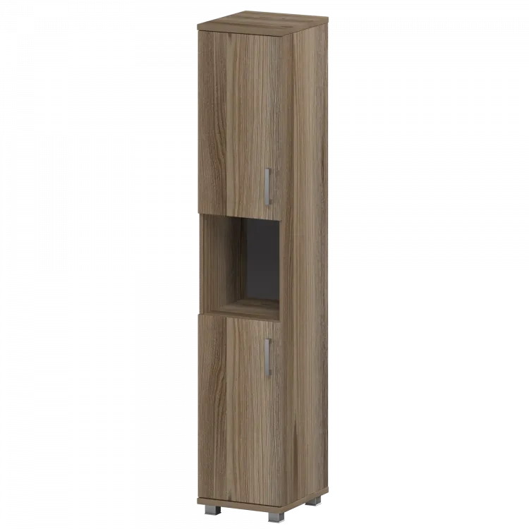 Стеллаж высокий узкий полузакрытый "НТ-540;НТ-600;НТ-600" Дуб сафари 400x445x2050 Аргентум