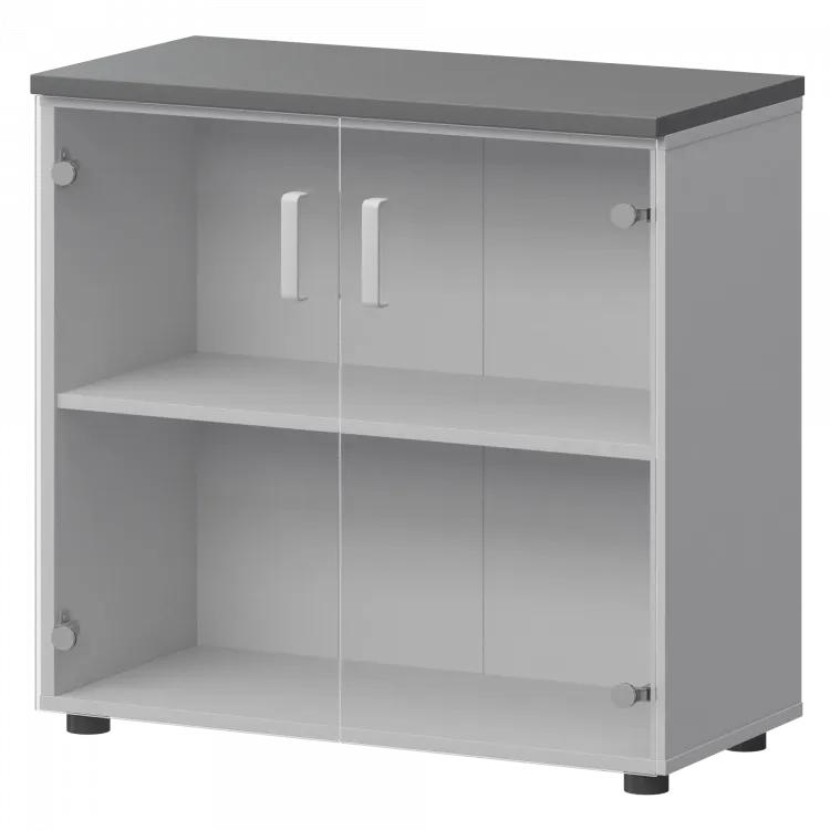 Шкаф СМШ-28С2 Белый/Графит 792x380x835 Смарт